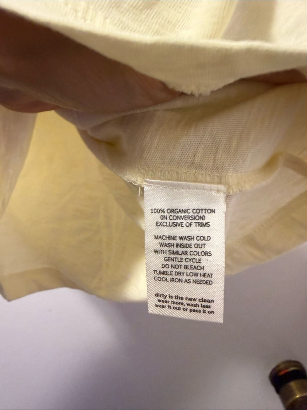 Toad&Co off white Button-Front Ruffle tank top - Picture 4 of 5